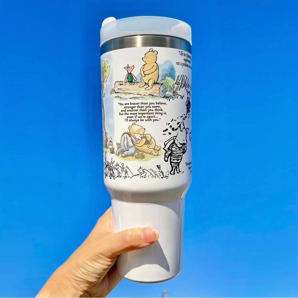 40 oz Tumbler Disney Winnie the Pooh 40oz Mug Double wall stainless travel offic
